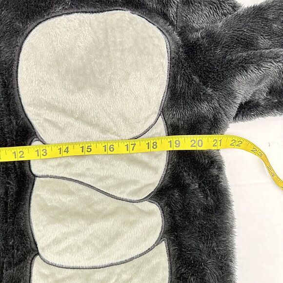 Briefly Stated Gorilla One Piece Costume Union Suit Faux Fur Hooded Adult Medium - Picture 10 of 12